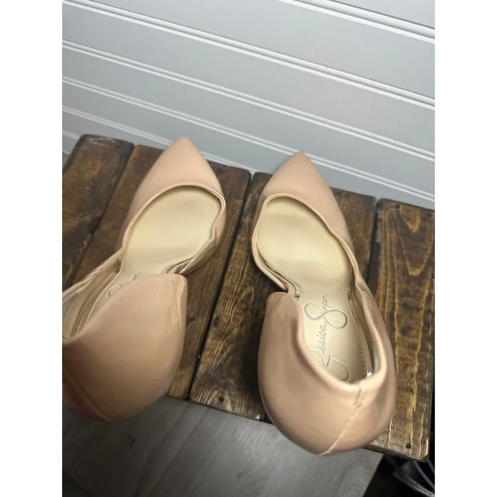 Jessica Simpson Stiletto Pump 10 Heels Minimalist Wedding Classic Nude Tan Paryn
